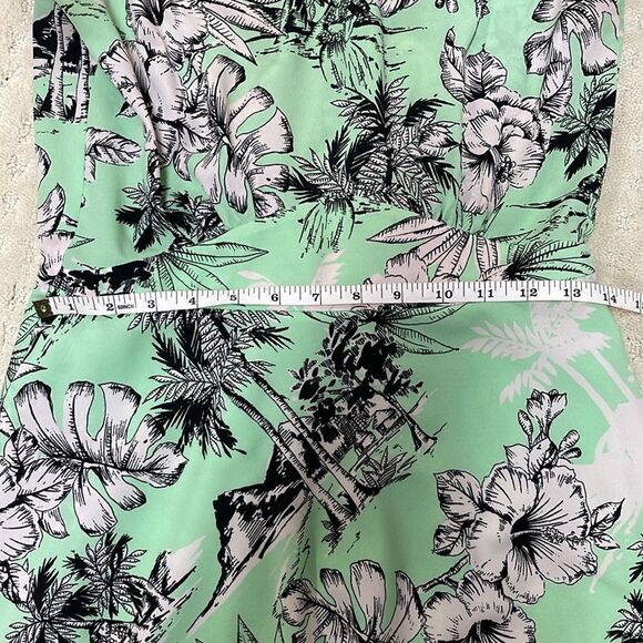 ZARA Trafaluc Green Mint Floral, Casual Sleeveless Mini Dress, Size Small - Picture 7 of 7
